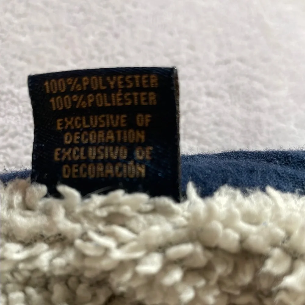 Kids Blue and White Plaid Sherpa-Liner Flannel Jacket Size 7/8